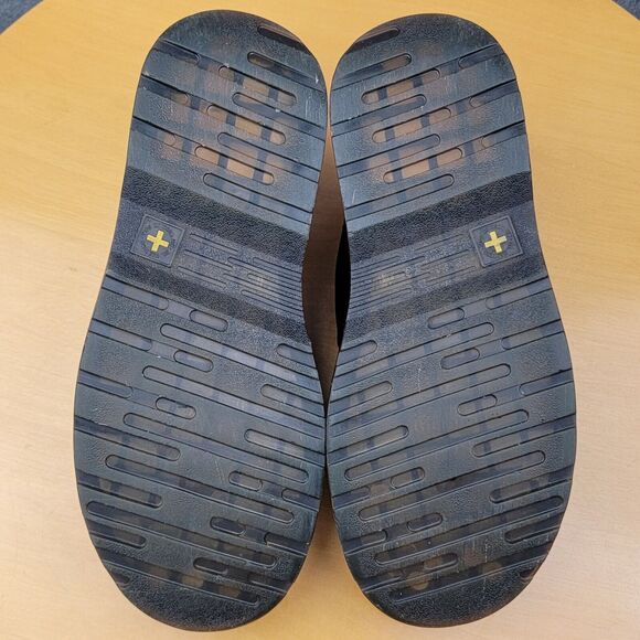 Dr Martens Tevin Shoes Men's Size 9 M Black Leather Air Cushion Elastic Slip-On - Picture 9 of 16